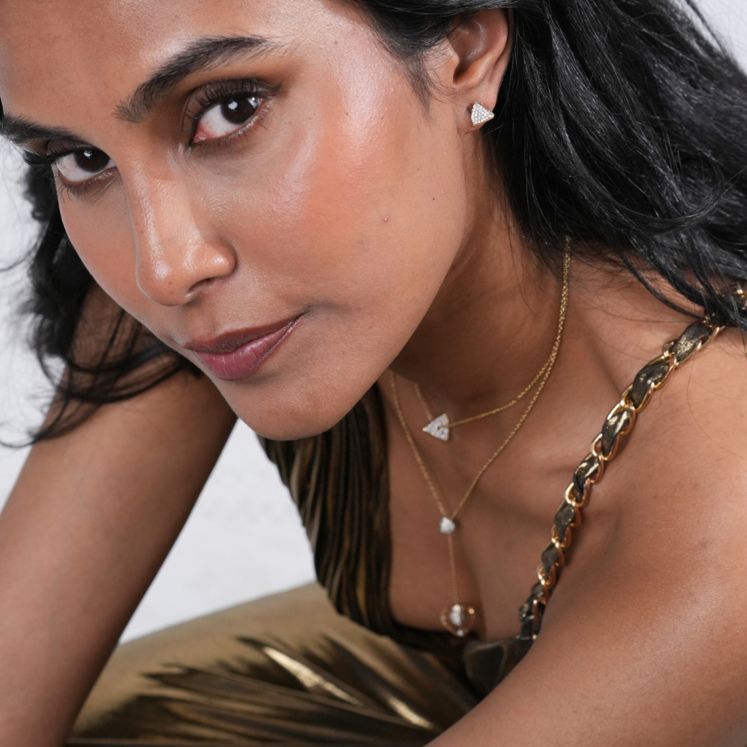 3 Space Collection Trinity Necklace (Gold & Diamond - 18kt)