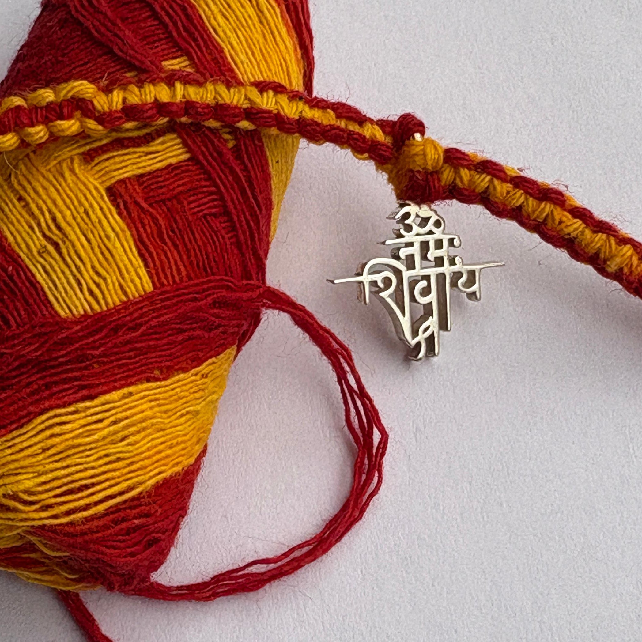 Rakhi Om Namah Shivaya Silver