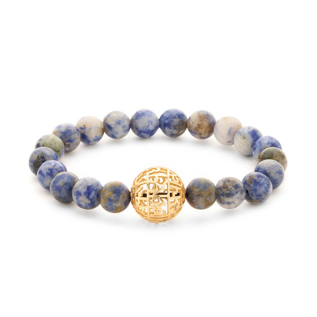 Gayatri mantra beads bracelet (18kt - Gold)