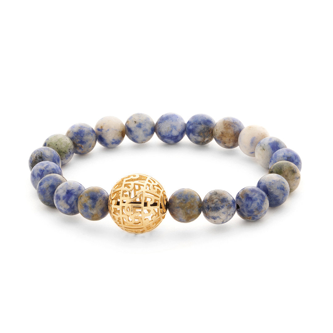 Gayatri mantra beads bracelet (18kt - Gold)