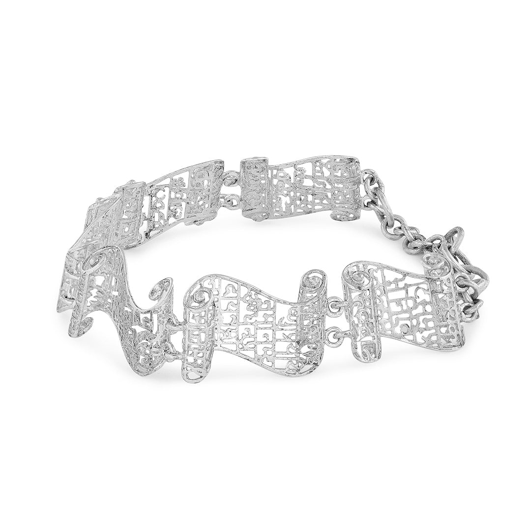 6 Prayer Scroll Silver Bracellet