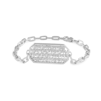 Dhanvantri Mantra (Silver Chain Bracelet) women
