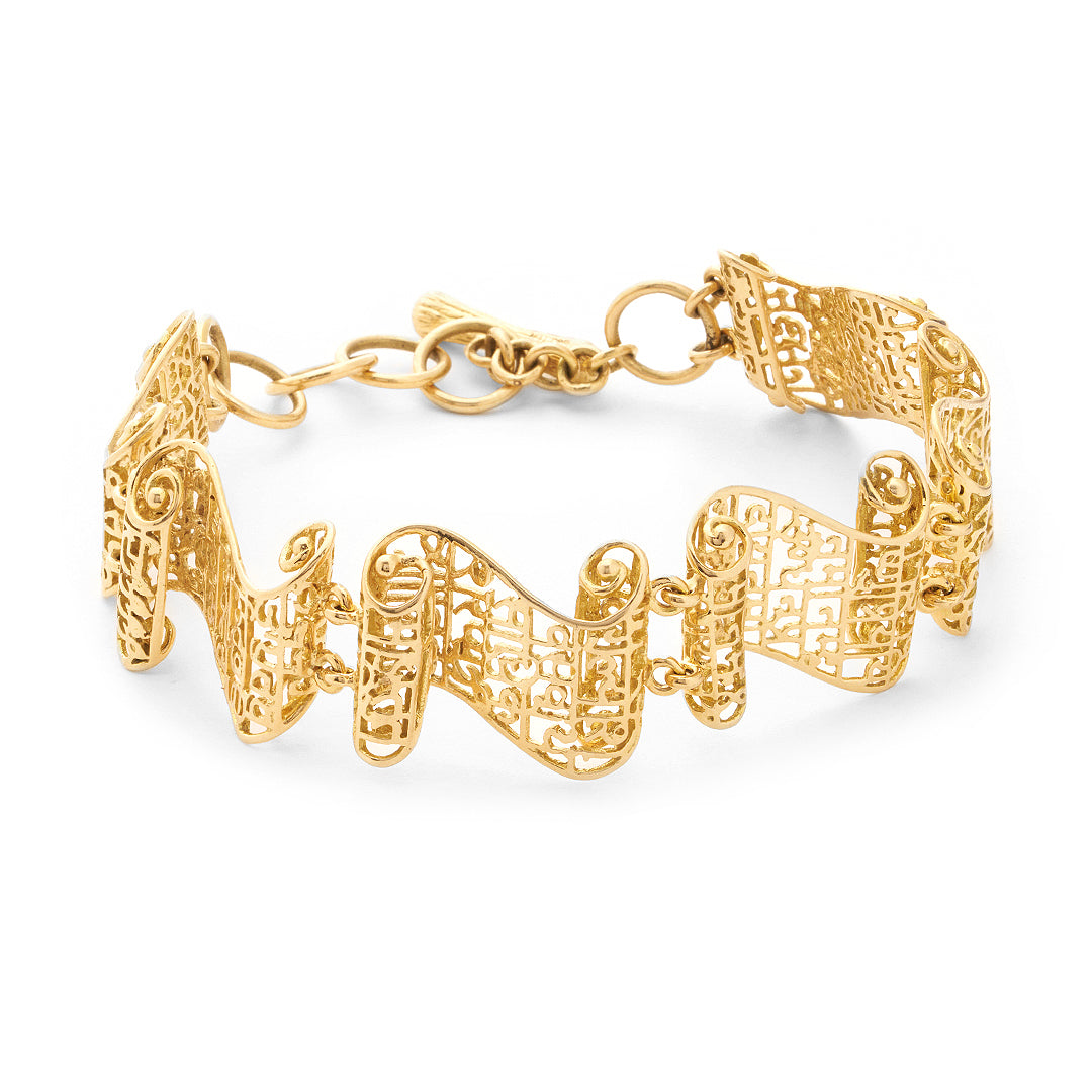 6 prayer scroll bracelet (18k gold)