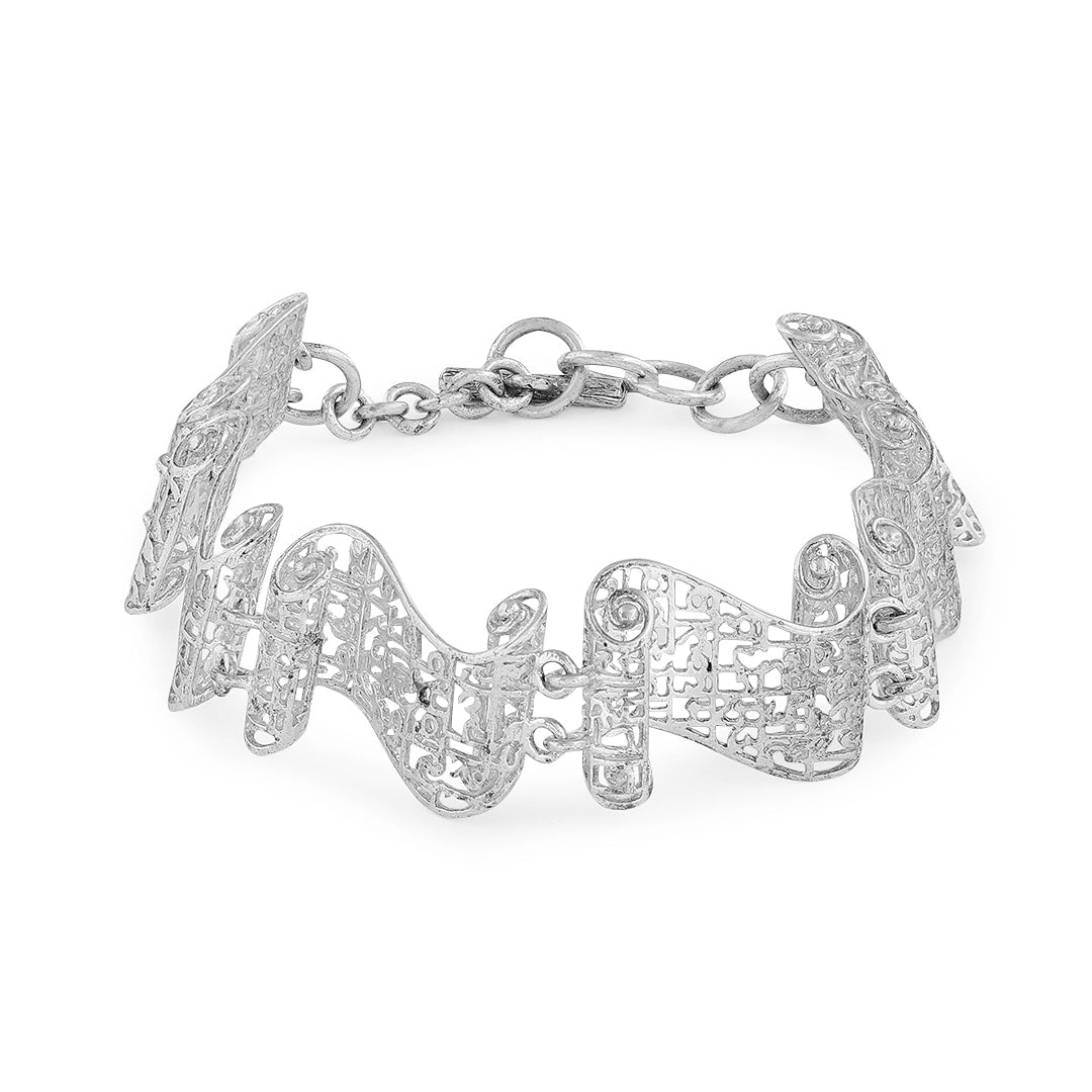 6 Prayer Scroll Silver Bracellet