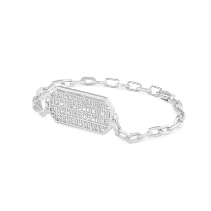 Dhanvantri Mantra (Silver Chain Bracelet) women