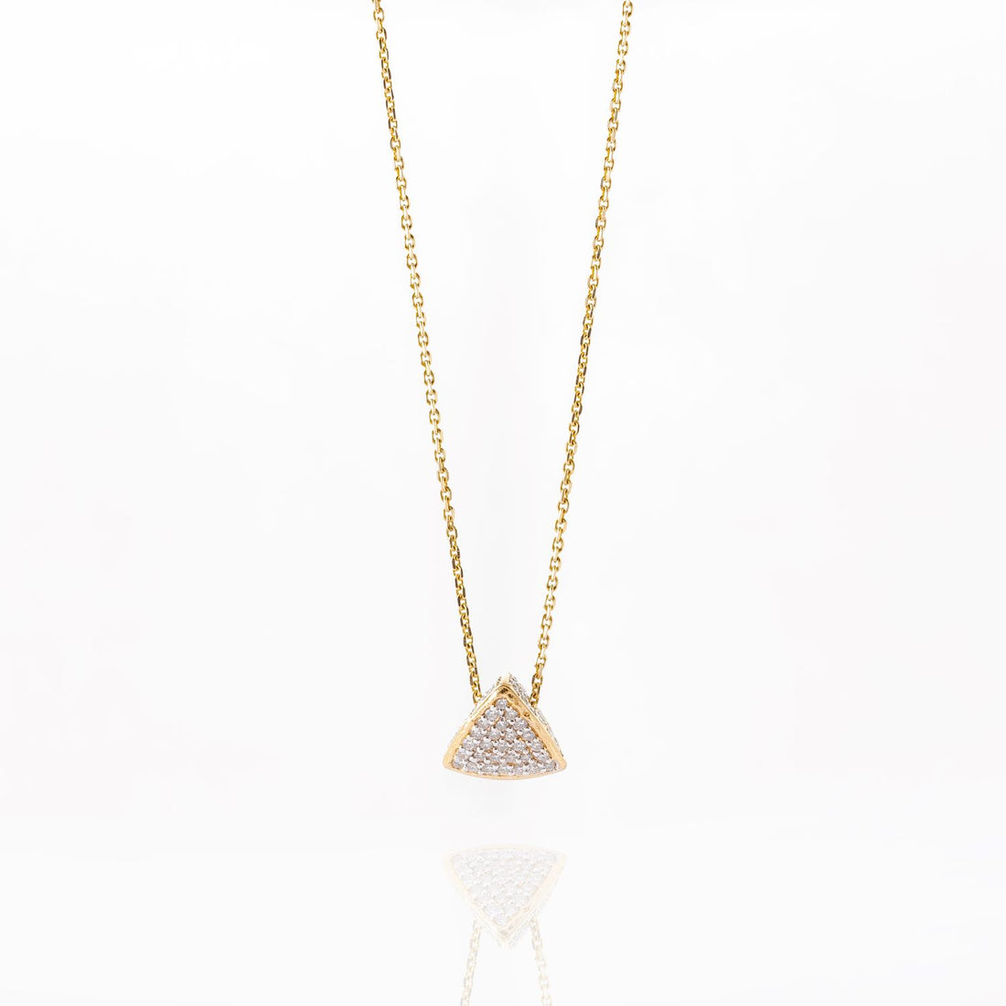 3 Space Collection Trinity Necklace (Gold &amp; Diamond - 18kt)