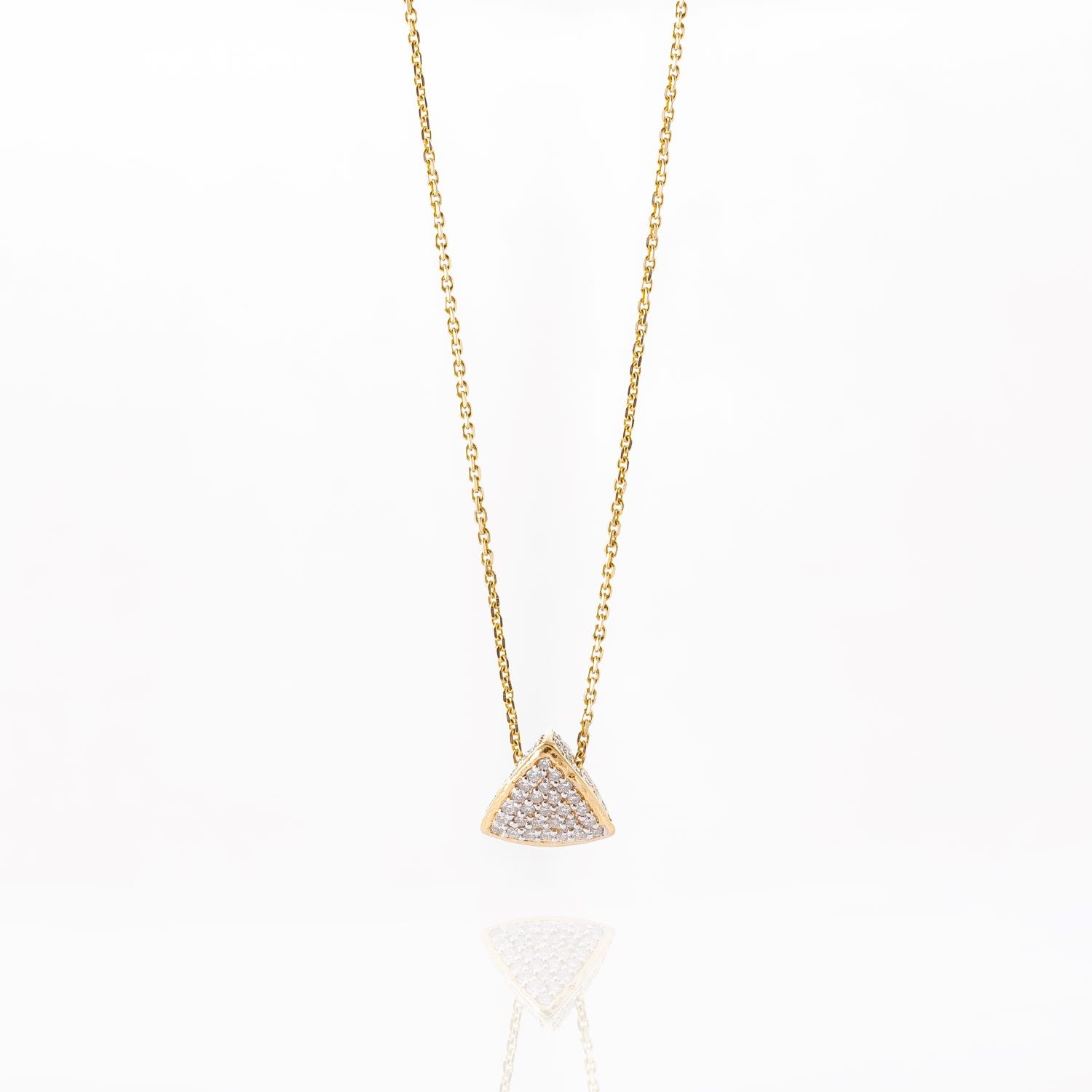 3 Space Collection Trinity Necklace (Gold &amp; Diamond - 18kt)