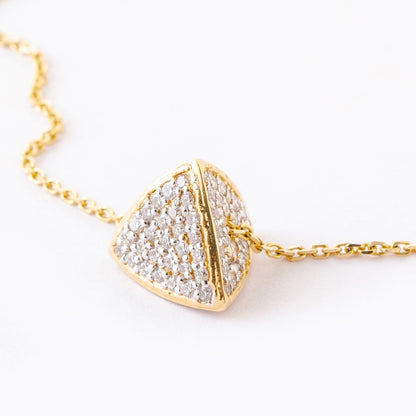 3 Space Collection Trinity Necklace (Gold &amp; Diamond - 18kt)