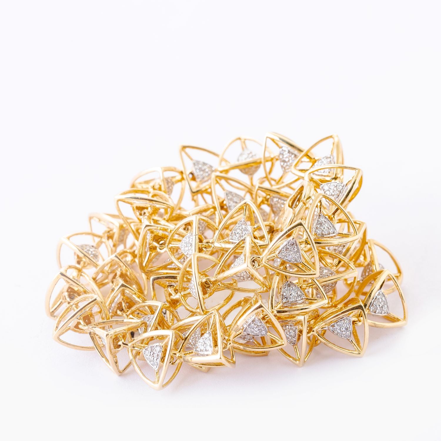 3 Space Collection Necklace (Gold &amp; Diamond - 18kt)