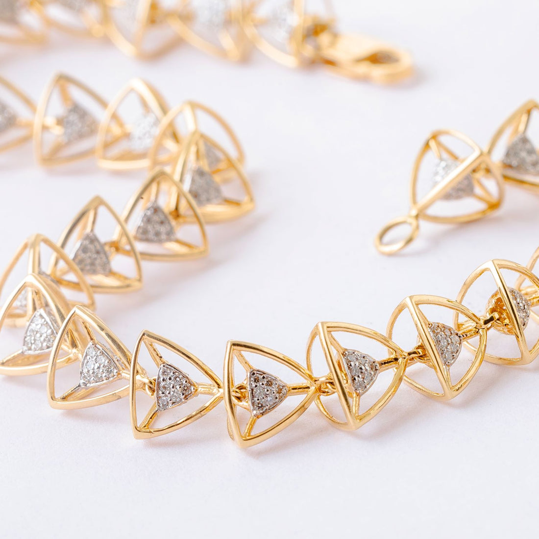 3 Space Collection Necklace (Gold &amp; Diamond - 18kt)