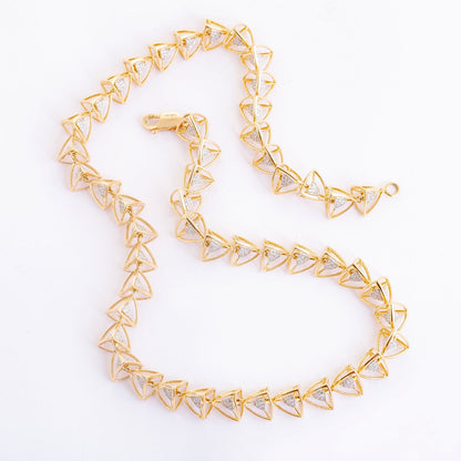3 Space Collection Necklace (Gold &amp; Diamond - 18kt)