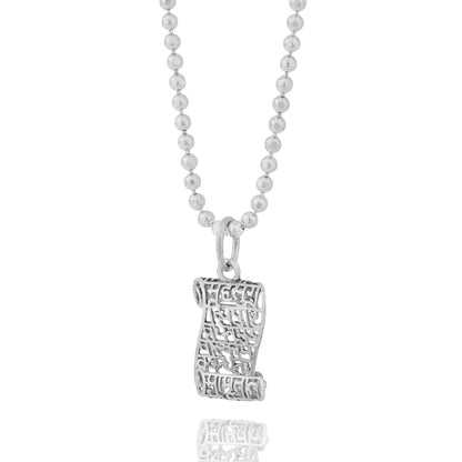 Maha Mrityunjaya Mantra Scroll (pendant-Silver)