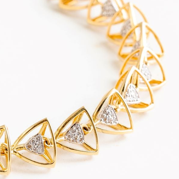 3 Space Collection Bracelet (18k Gold &amp; Diamonds)