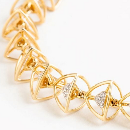 3 Space Collection Bracelet (18k Gold &amp; Diamonds)