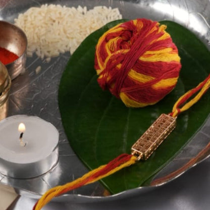 Rakhi Hanuman Ashtak (cuboid) Gold