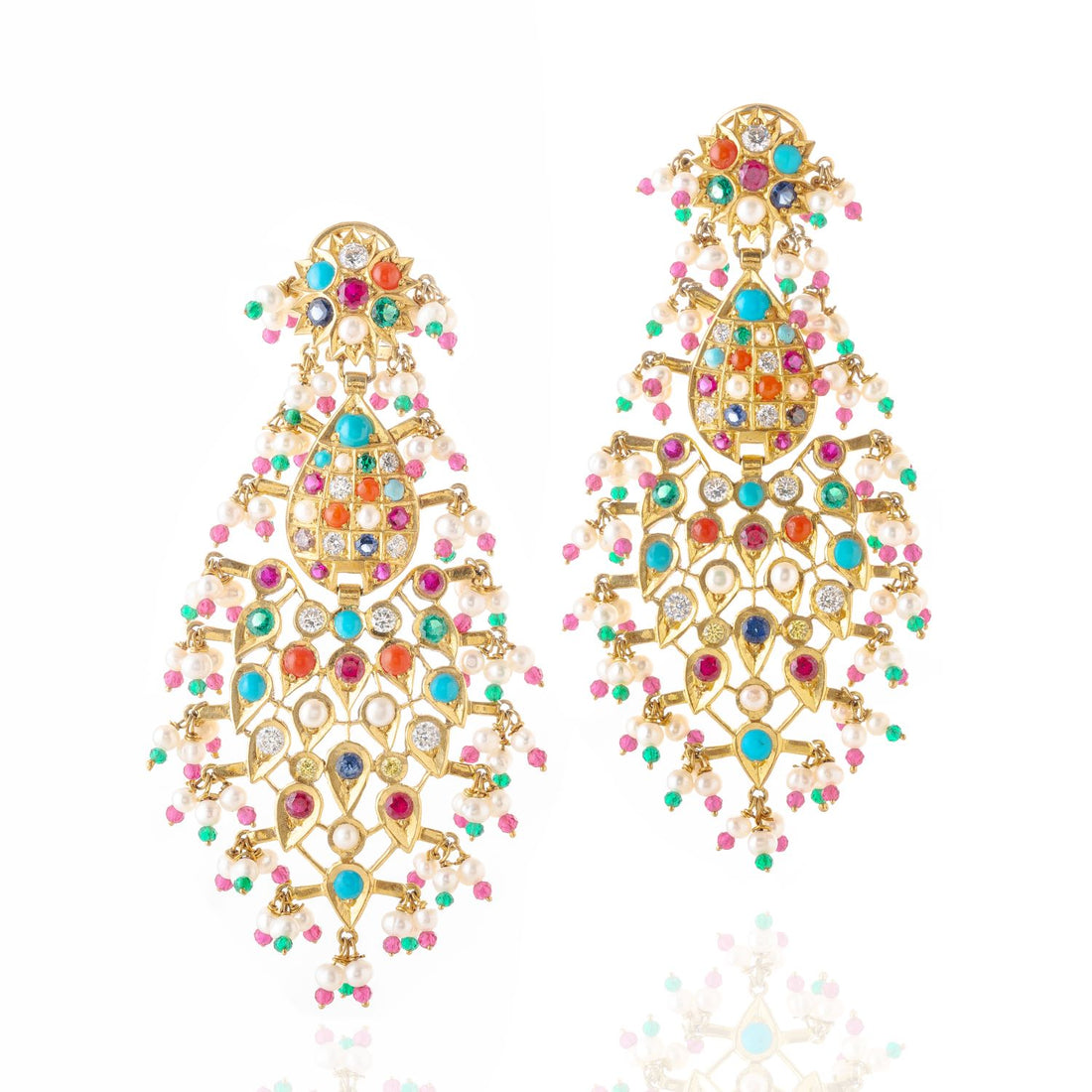 Mallika Rani Earring (Sterling Silver - Gold plated)