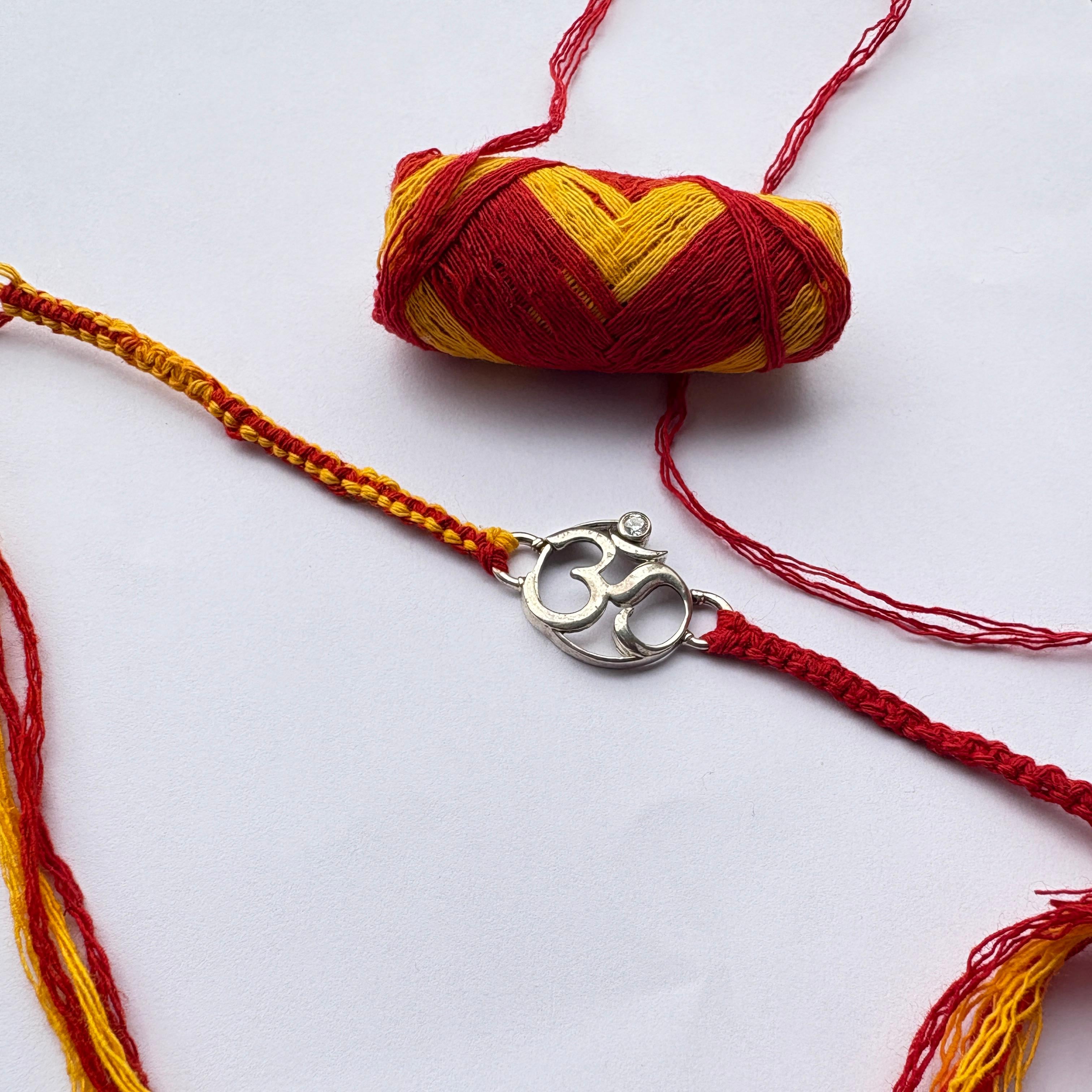Rakhi Om Bracelet Silver
