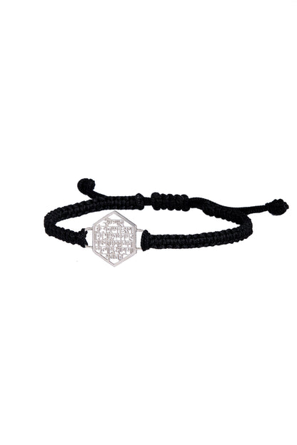 Maha Mrityunjaya Mantra Prayer Bracelet (Hexagon - Silver)