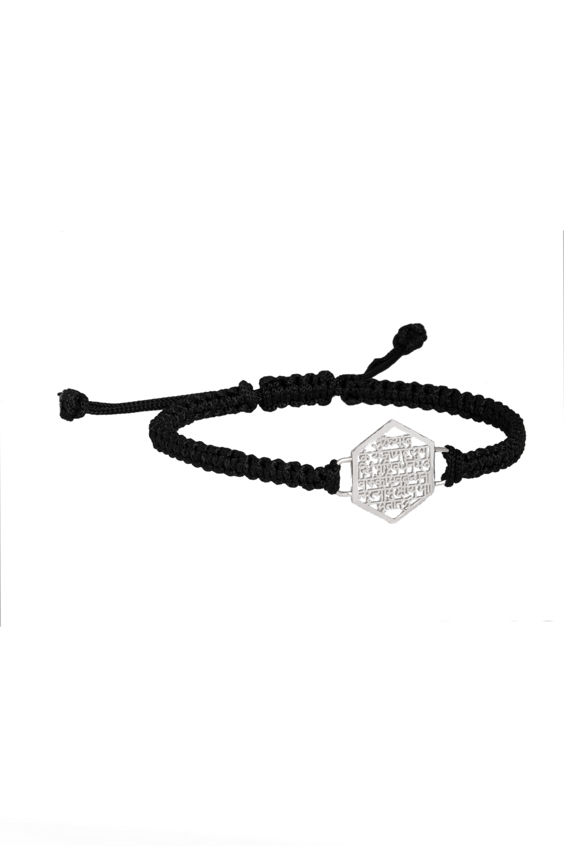 Maha Mrityunjaya Mantra Prayer Bracelet (Hexagon - Silver)