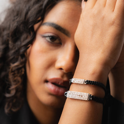 Gayatri Mantra Cuboid Small (Bracelet-Silver)