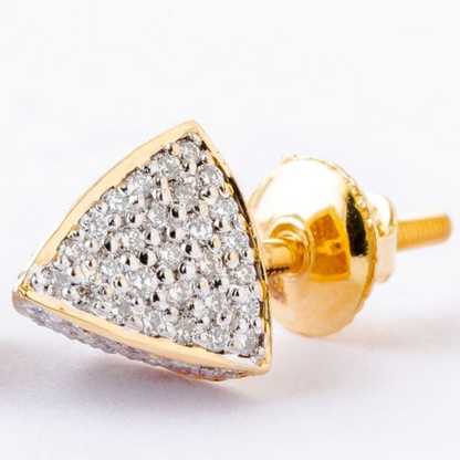 3 Space Collection Ear Studs (Gold &amp; Diamond - 18kt)