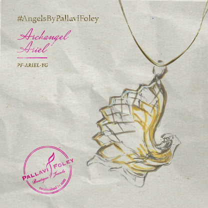 Angel locket inspired by Arch Angel Ariel (Silver-Pendant)
