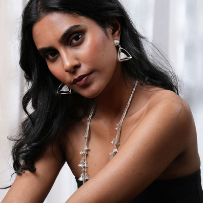 3 Space Galactic Halo Drop Earrings (925 Sterling Silver)