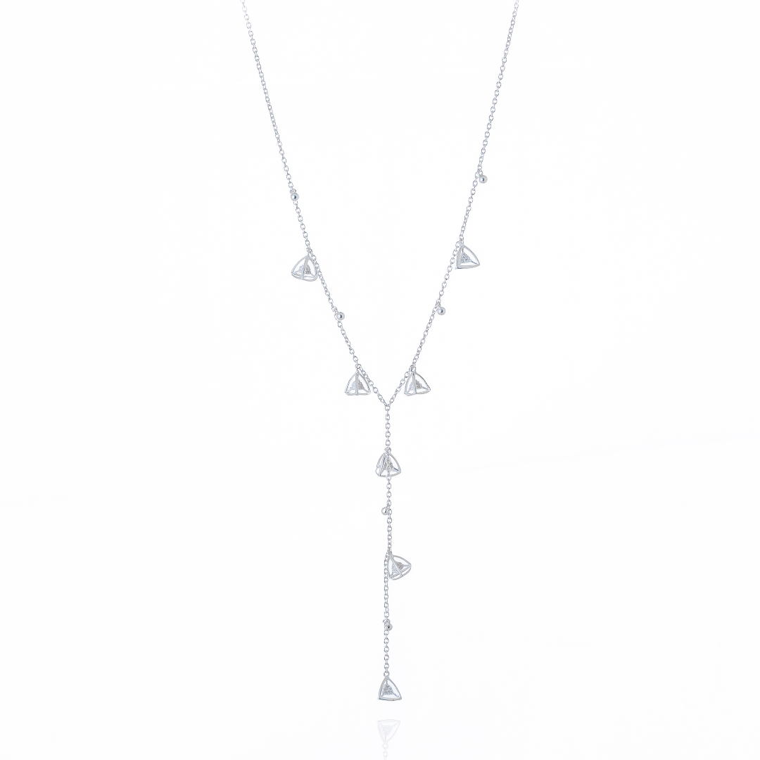 3 Space Prism Necklace (925 Sterling Silver)