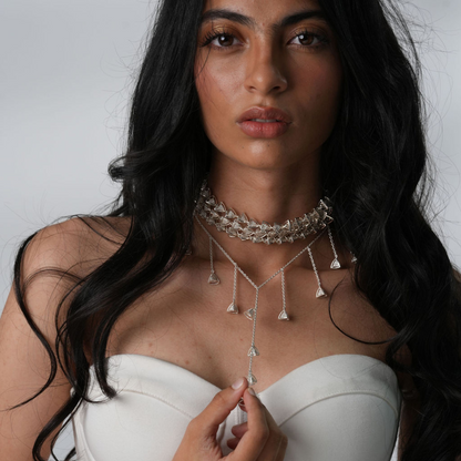 3 Space Drizzle Necklace (925 Sterling Silver)