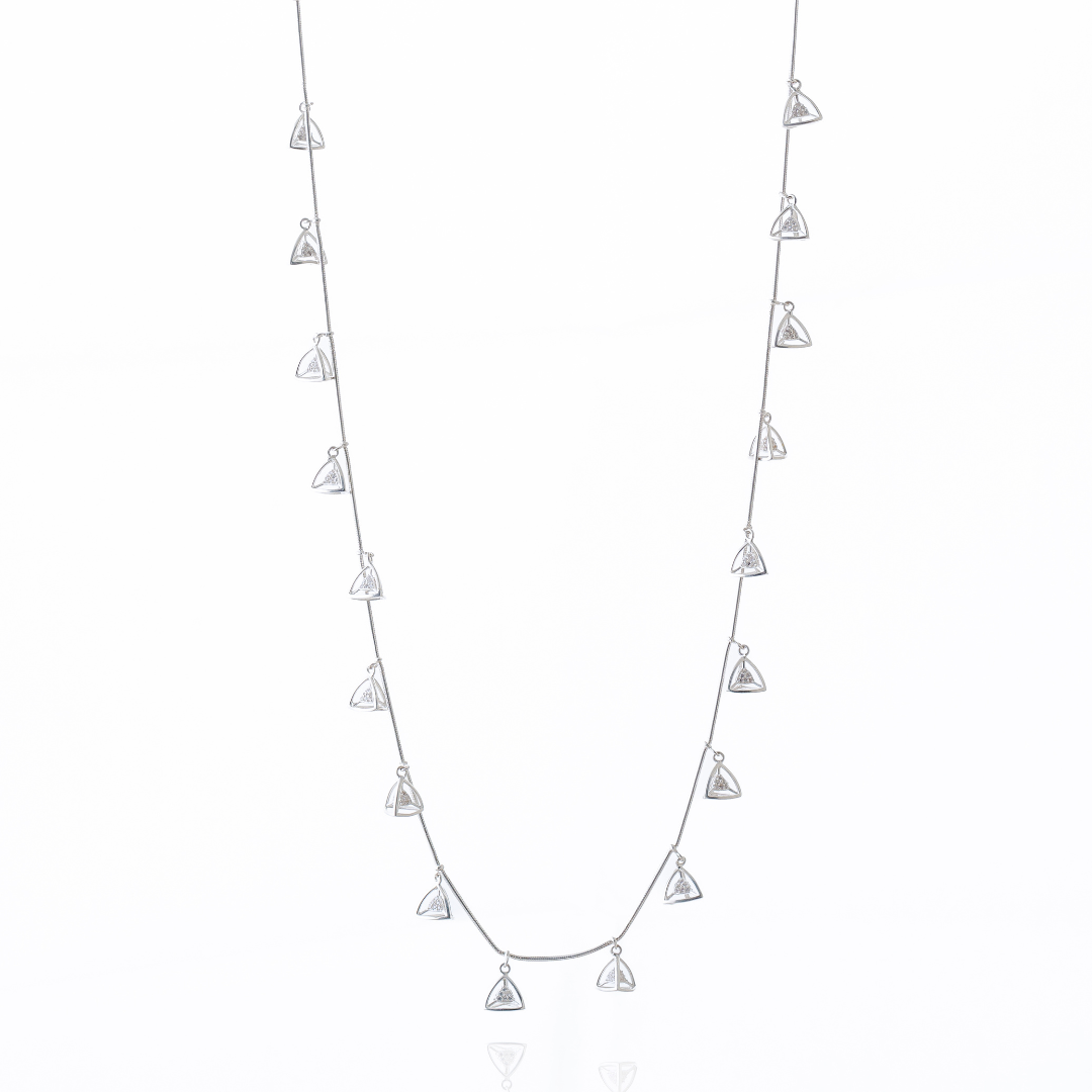 3 Space Icicle Necklace (925 Sterling Silver)
