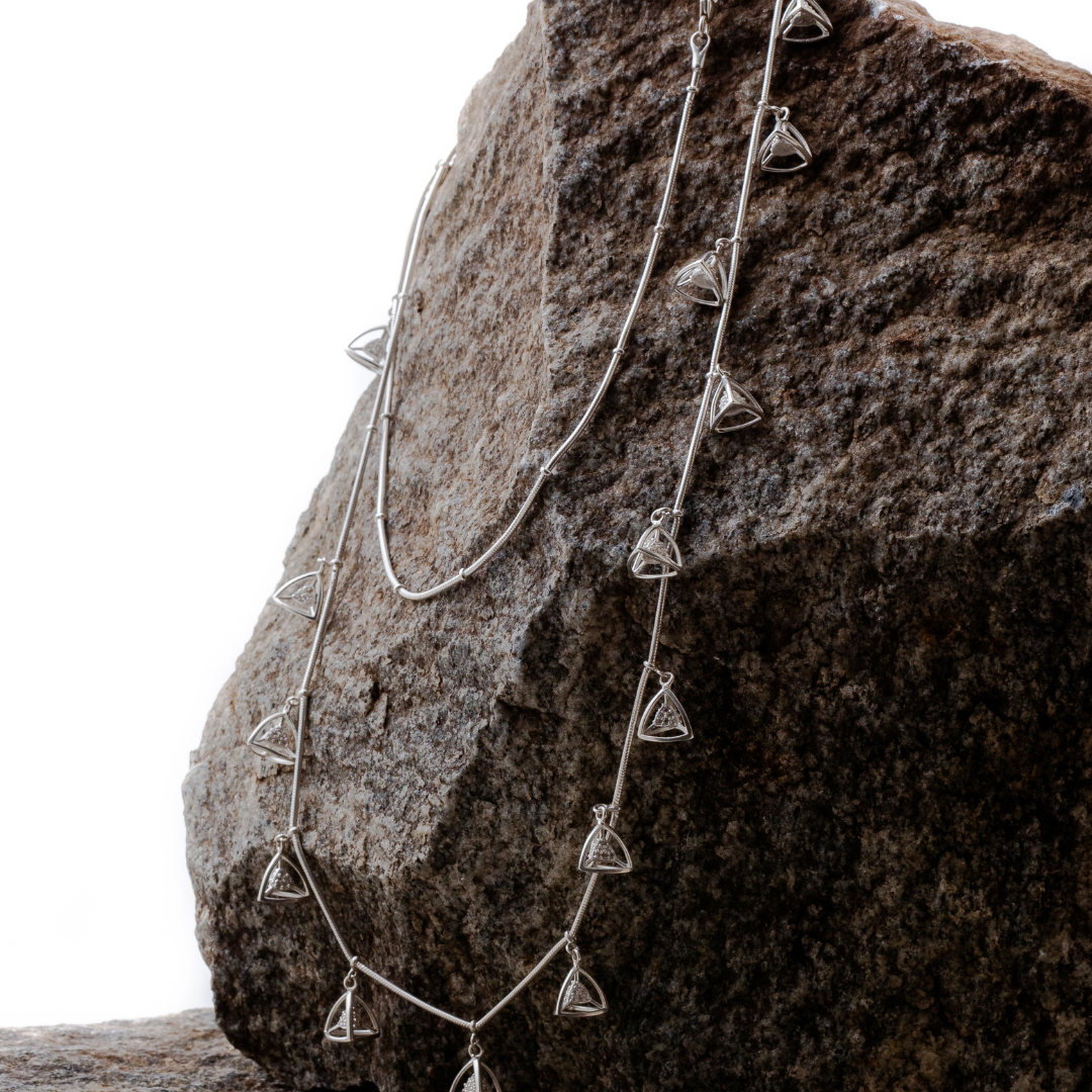 3 Space Icicle Necklace (925 Sterling Silver)