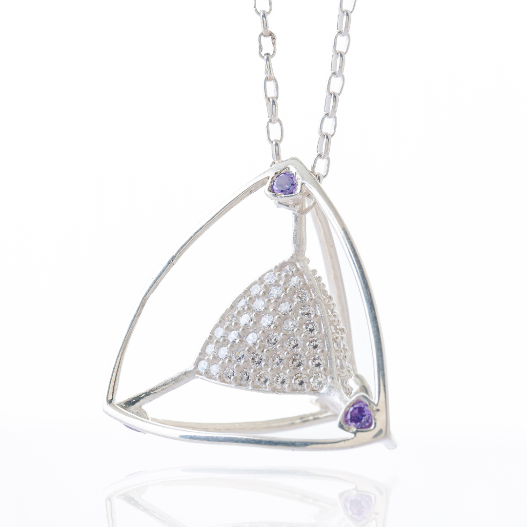 3 Space Glacier Necklace (925 Sterling Silver)