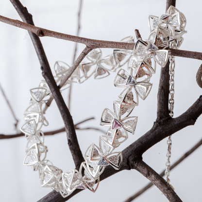 3 Space Glacier Bloom Necklace (925 Sterling Silver)