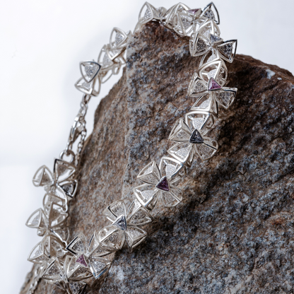 3 Space Glacier Bloom Necklace (925 Sterling Silver)