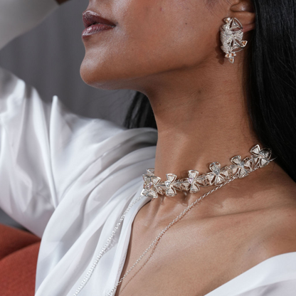3 Space Glacier Bloom Necklace (925 Sterling Silver)