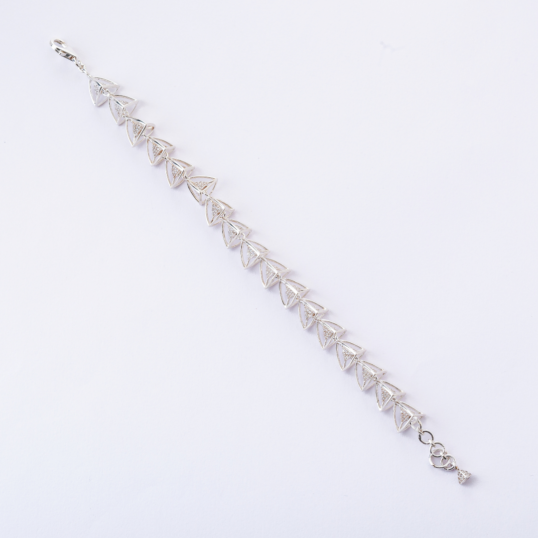 3 Space Trinity-Trail Bracelet (925 Sterling Silver)