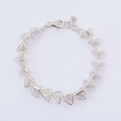 3 Space Trinity-Trail Bracelet (925 Sterling Silver)