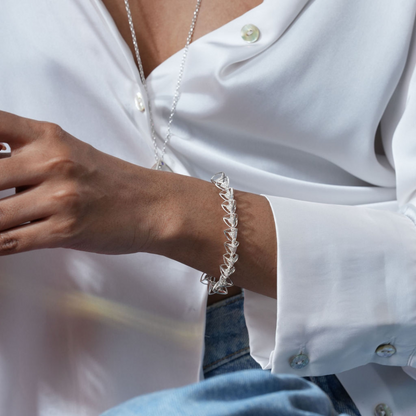 3 Space Trinity-Trail Bracelet (925 Sterling Silver)