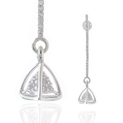 3 Space Gleam Earrings (925 Sterling Silver)