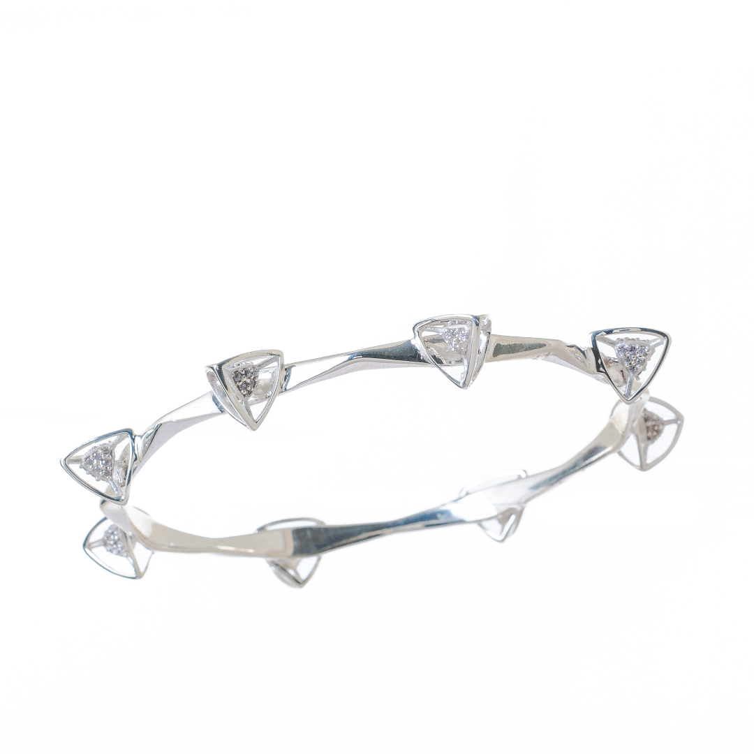 3 Space Orbit Bangle (925 Sterling Silver)