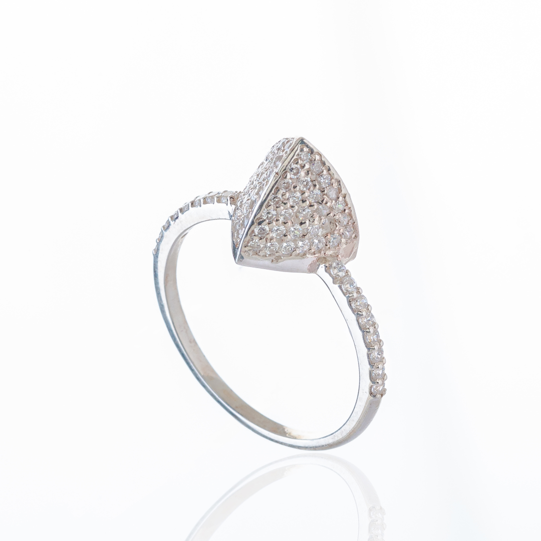 3 Space Core Ring (925 Sterling Silver) Size - US 5.5