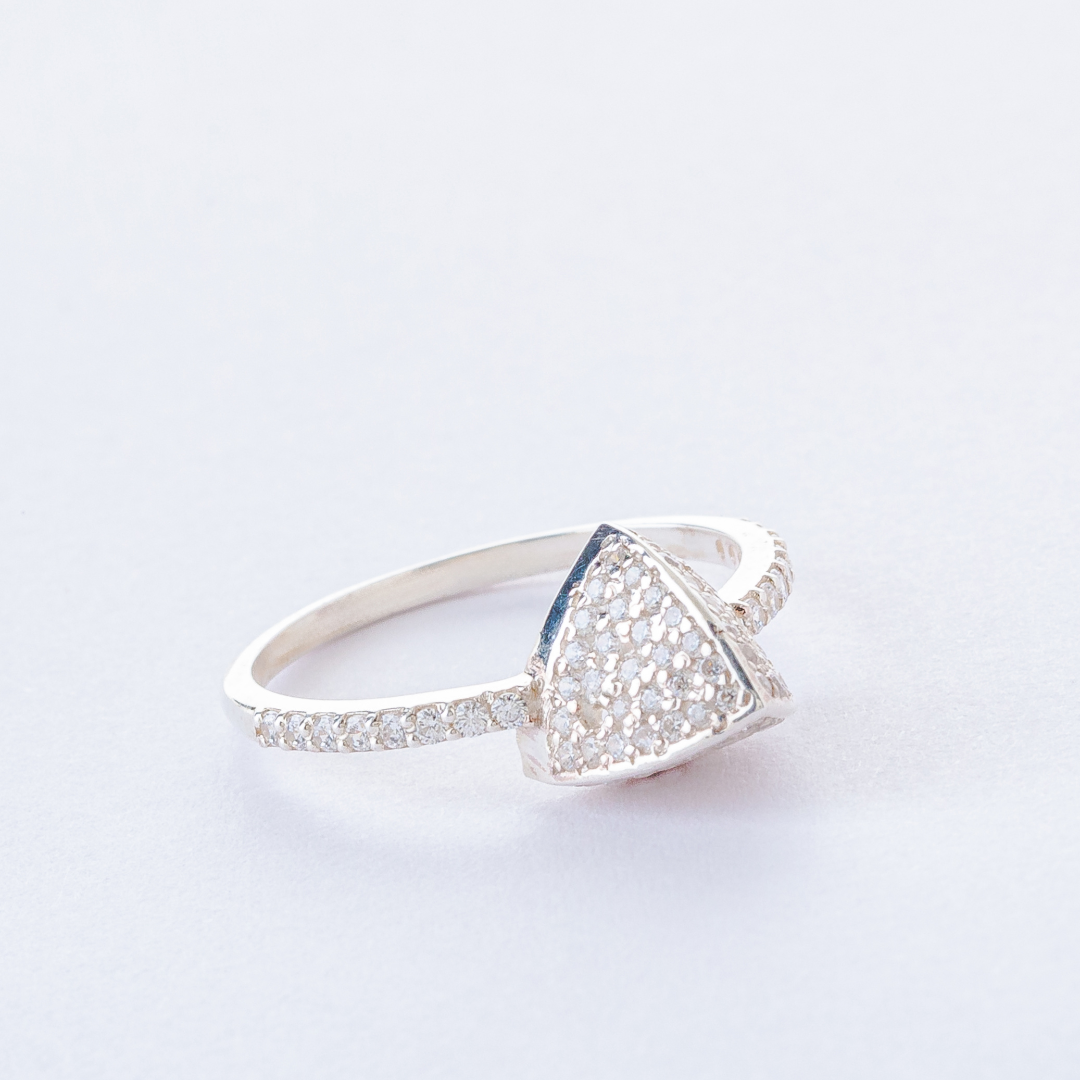 3 Space Core Ring (925 Sterling Silver) Size - US 5.5
