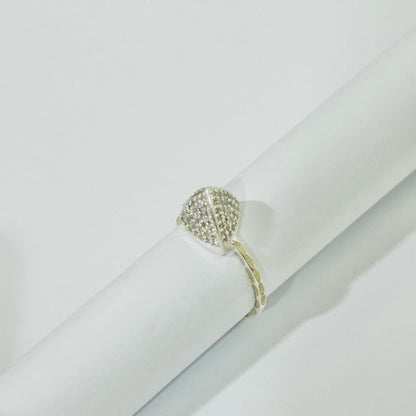 3 Space Halo Textured Band Ring (925 Sterling Silver) US - 5.5