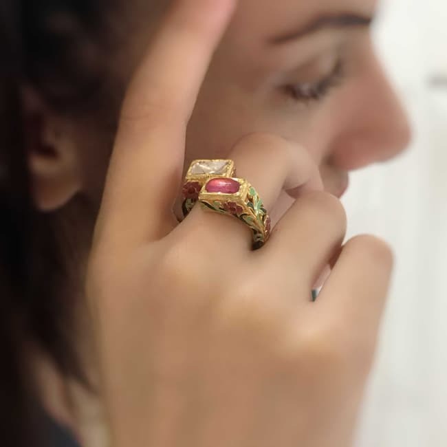 Indian Rose Finger Ring