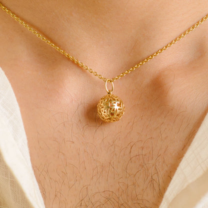 Gayatri Mantra Small (Globe Shape Pendant)