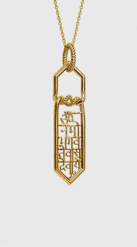 Om Namo Bhagavate Vasudevaya Pendant (18KT GOLD)