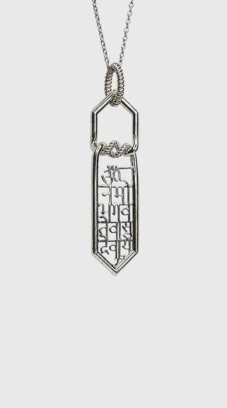 Om Namo Bhagavate Vasudevaya Pendant (925 Sterling Silver)